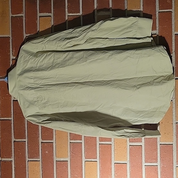 Banana Republic Men's Size M Greenish/Beige Long Sleeve Button Front Shirt - Picture 4 of 5